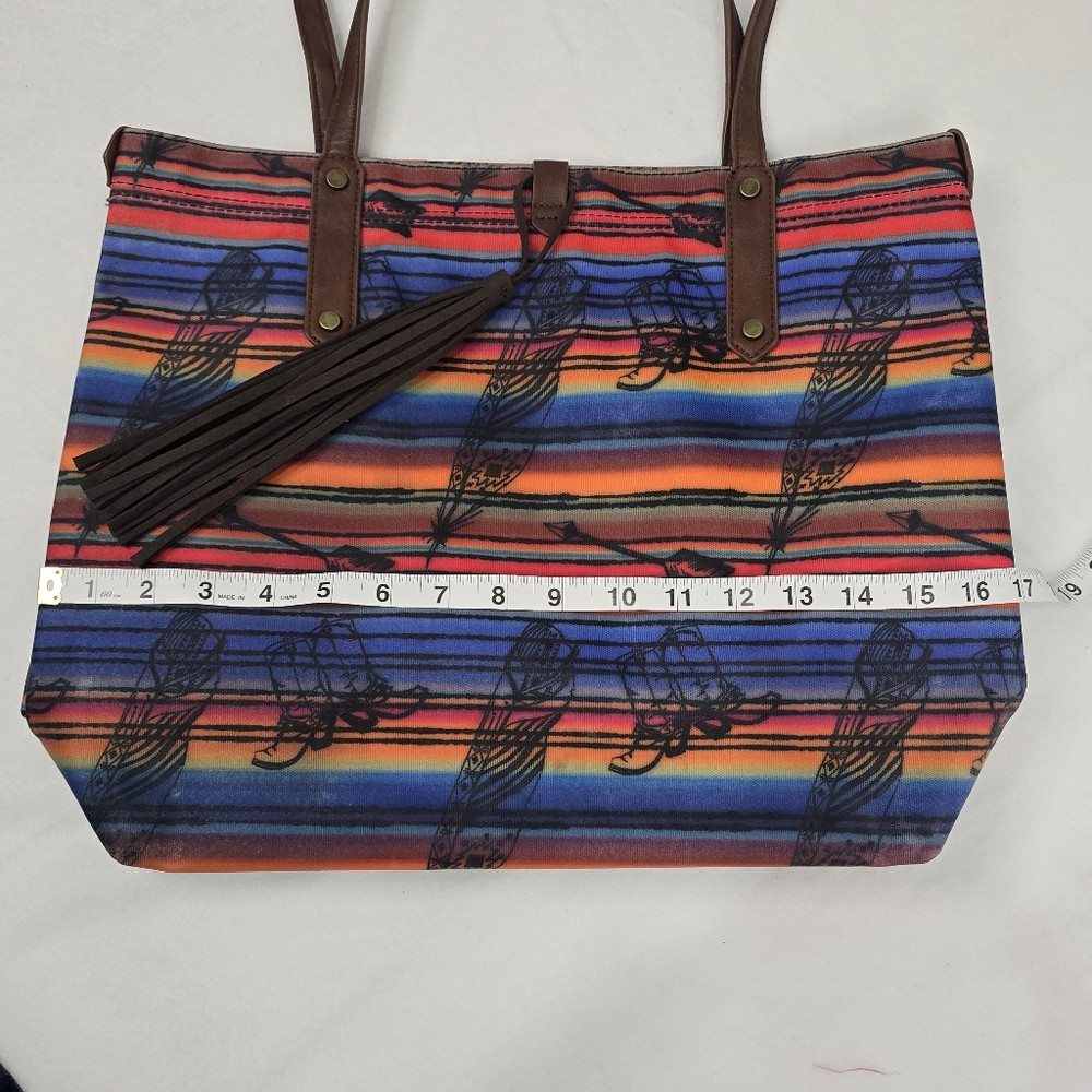 Catchfly Western Multi-color Tote Shoulder Bag - Picture 13 of 15